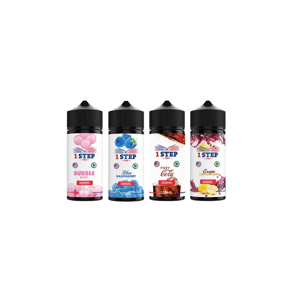 1 Step CBD 500mg CBD E-liquid 120ml (BUY 1 GET 1 FREE)