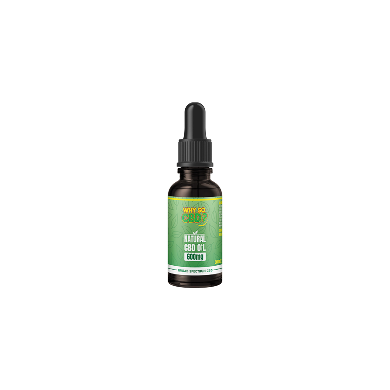 Buy Why So CBD? 600mg Broad-Spectrum CBD Natural Oil - 30ml | Express Highs UK