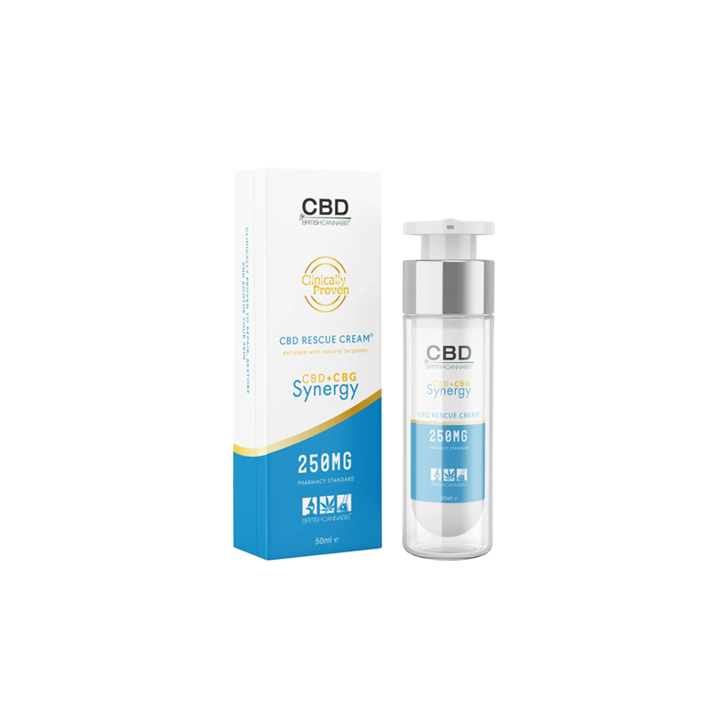 Buy CBD By British Cannabis Synergy 250mg CBG + CBD Rescue Cream - 50ml | Express Highs UK