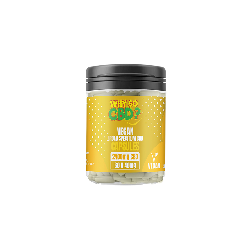 Buy Why So CBD? 2400mg Broad Spectrum CBD Vegan Capsules - 60 Caps | Express Highs UK