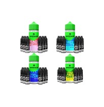 0mg Crystalize Bar Salts 120ml Longfill (50VG/50PG) + 6x Free 20mg Nicotine Shots 10ml