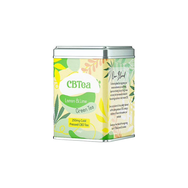 Buy CBTea 250mg Cold Pressed Full Spectrum CBD Lemon & Lime Green Tea - 100g | Express Highs UK