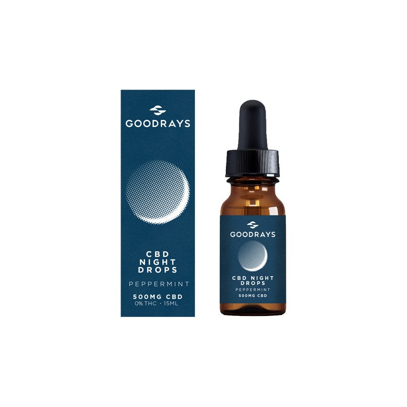 Buy Goodrays 500mg CBD Peppermint Night Drops - 15ml | Express Highs UK