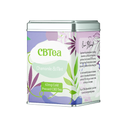 Buy CBTea 63mg Cold Pressed Full Spectrum CBD Chamomile & Mint - 25g | Express Highs UK