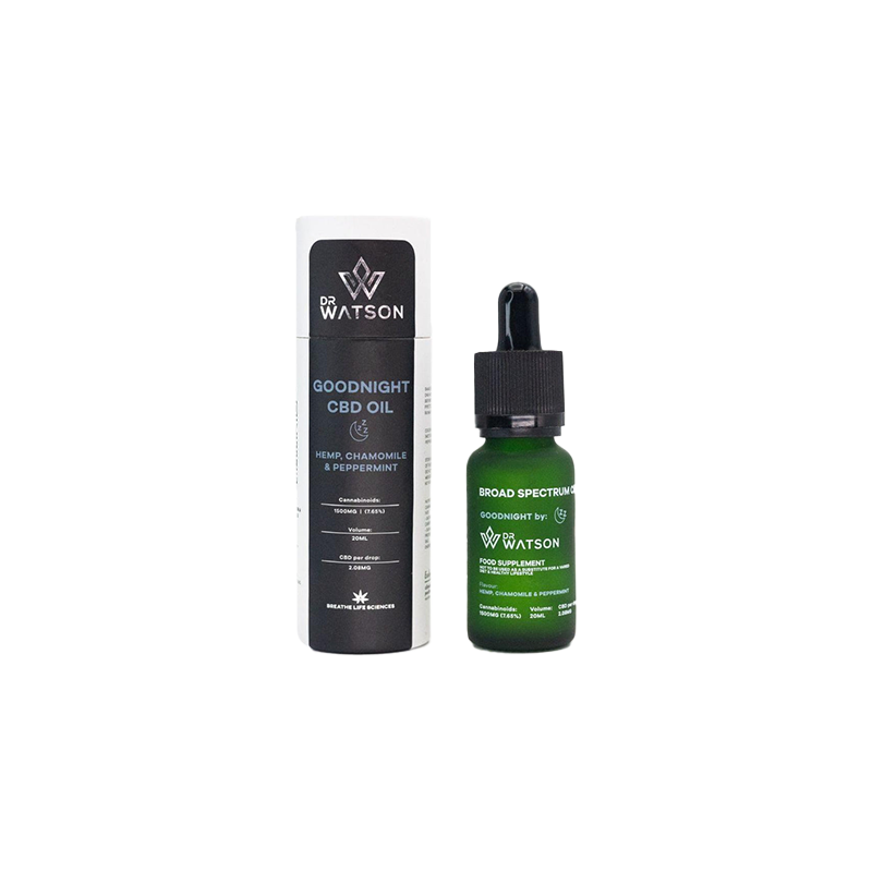 Buy Dr Watson 1500mg Broad-Spectrum Goodnight CBD Oil 20ml | Express Highs UK