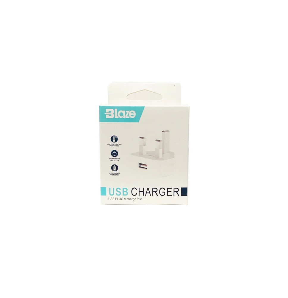 Blaze iPhone USB Wall Plug Charger - Boxed