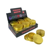 3 Parts Silver Metal Tobacco Grinder - PH6908-Gold