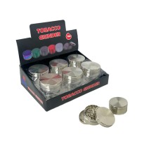3 Parts Silver Metal Tobacco Grinder - PH6907-Silver