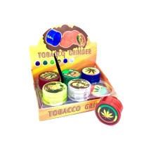 4 Parts Plastic 55mm Grinder Raggae Print - HX223-1