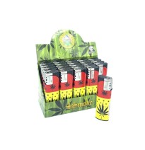 25 x 4Smoke Wind-Proof Printed Lighters - 218WE
