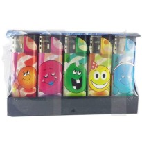 25 x 4Smoke Wind-Proof Printed Lighters - 218WE
