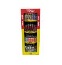 Clipper CP11 4 Tier Comboshape CDU 144 + 48 Mixed Design Lighters - CL3H150UKH