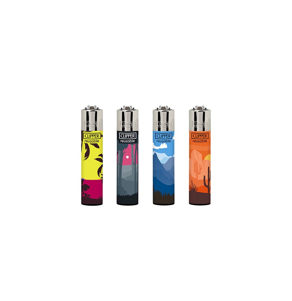 40 Clipper D40 CP11RH Classic Flint Natural Mix Lighters - CL3C1596UKH