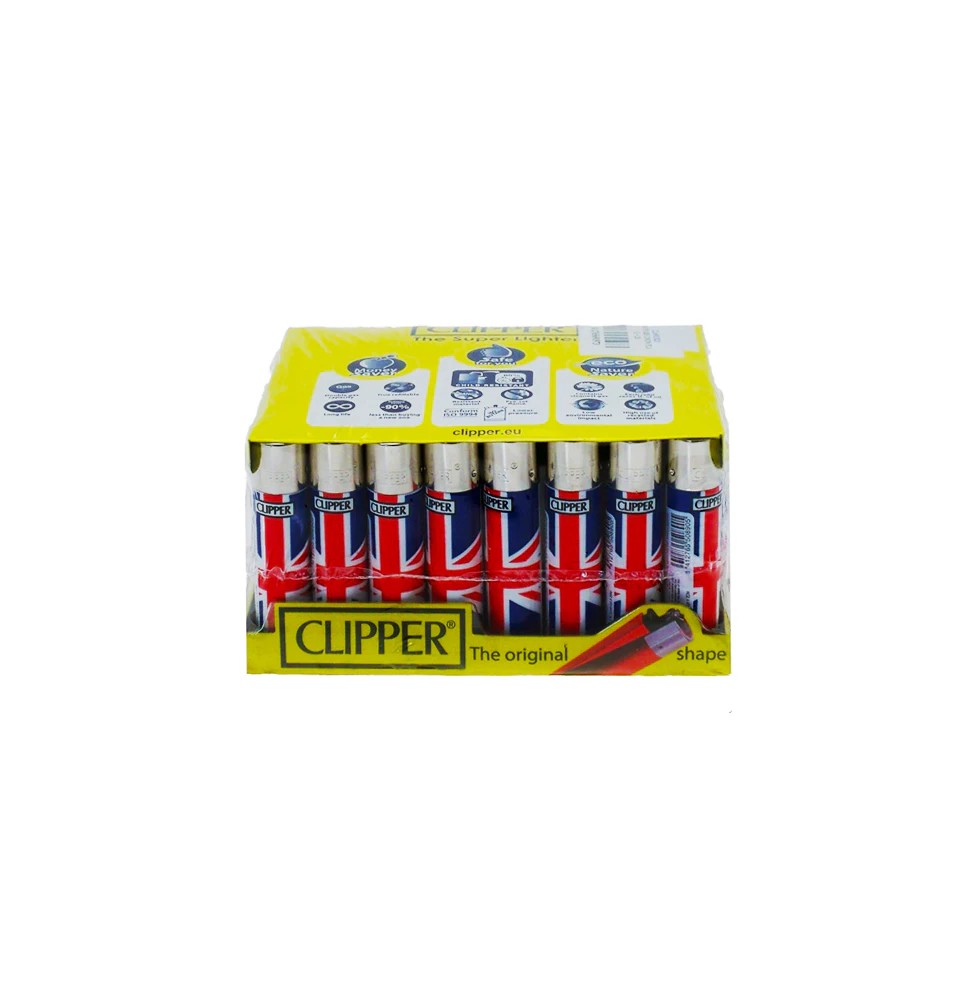 40 Clipper Refillable Classic Lighters Union Jack Flag - CL5C045UKH