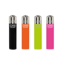 40 Clipper D40 CP11 Classic Flint Assorted Solid Colour Lighters - CL1C006UKH