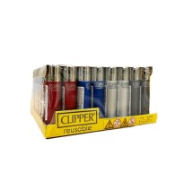 40 Clipper D48 Classic Flint Painted Metallic 3 Lighters - CL2A2268UKH