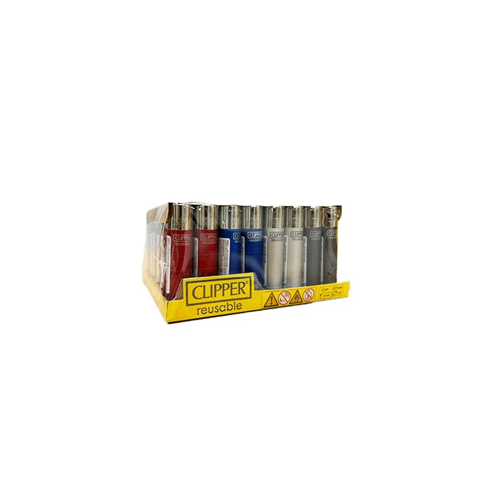 40 Clipper D48 Classic Flint Painted Metallic 3 Lighters - CL2A2268UKH