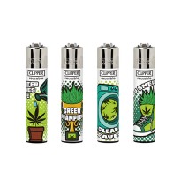 40 Clipper D48 CP11RH Classic Flint Weed Status Lighters - CL3A1716UKH