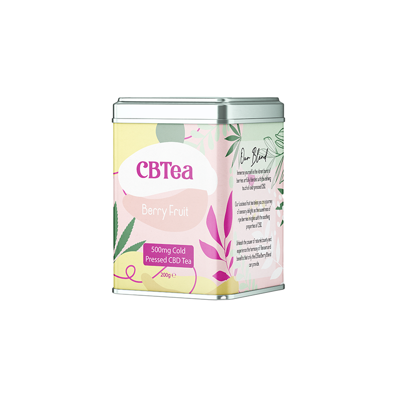 Buy CBTea 500mg Cold Pressed Full Spectrum CBD Berry Fruit Tea - 200g | Express Highs UK