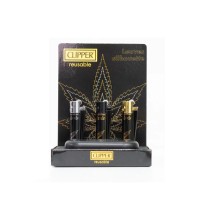 12 Clipper CMP11RH Metal Large Flint Leaves Silhouette Lighters - CM3S138UK