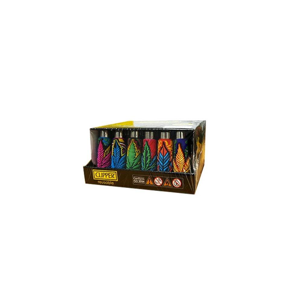 30 Clipper Reusable D30 FCP21RH Pop Covers Flint Mix Leafs Lighters - FCB5T005UKH