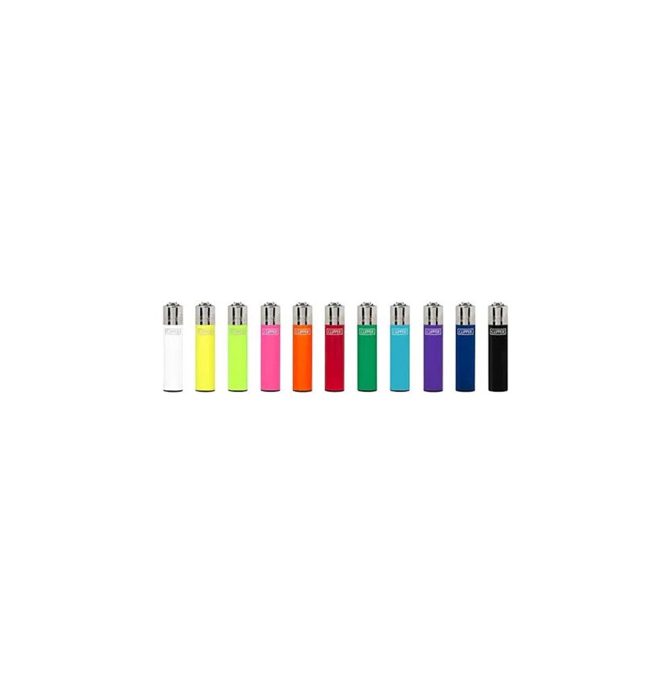 40 Clipper D48 CP22 Classic Flint Solid Assorted Colours Lighters - CP1A116UKH