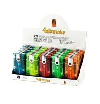 25 x 4smoke Double Flame Electronic Lighters - 8248