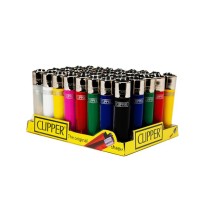 40 Clipper Solid Colour Refillable Classic Micro Lighters - CP115UKH