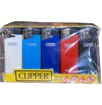 25 Clipper Flat Fit Translucent Electronic Lighters - TK21R