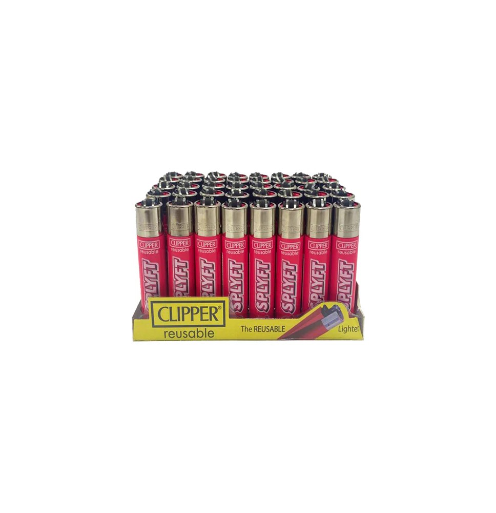 40 Clipper SPLYFT Pink Large Classic Refillable Lighters