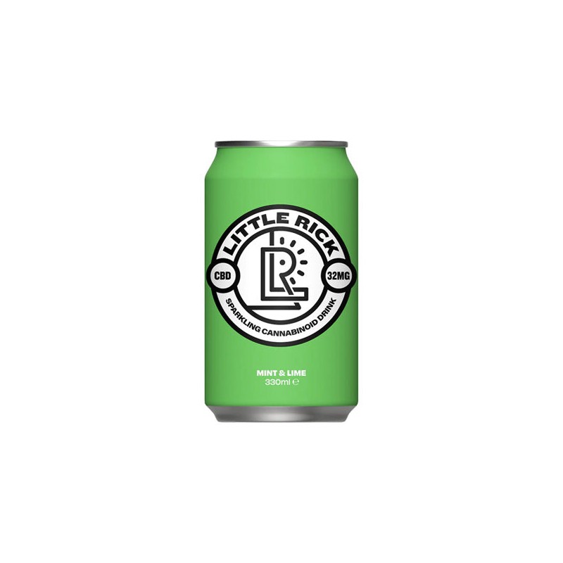 Buy 12 x Little Rick Drink 32mg CBD Sparkling 330ml Mint & Lime | Express Highs UK