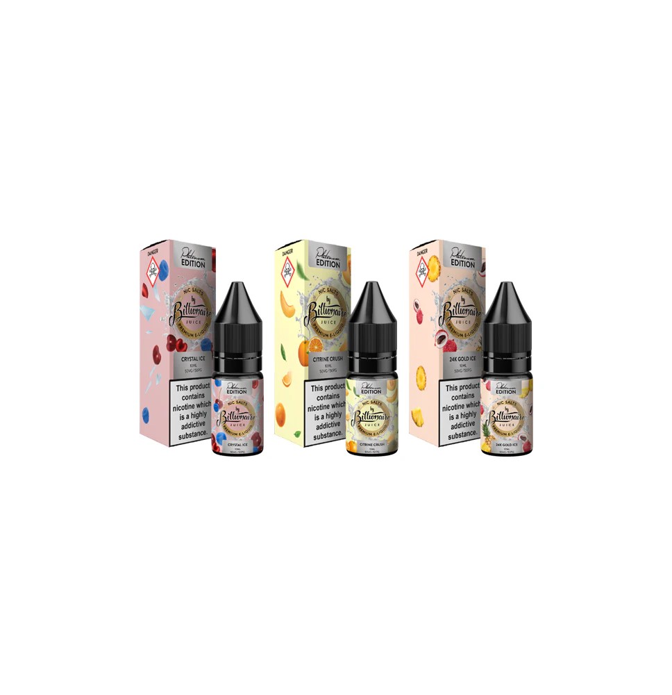10mg Billionaire Juice Platinum Edition 10ml Nic Salts (50VG/50PG)