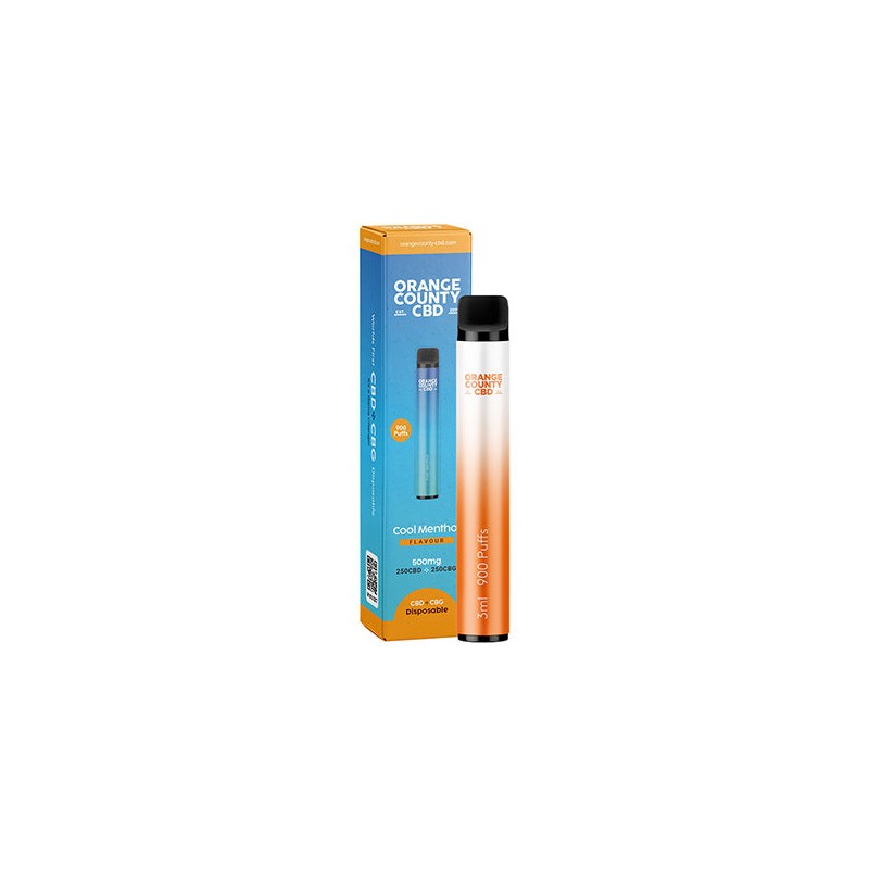 Buy Orange County CBD 500mg CBD & CBG Disposable Vape Device 900 Puffs | Express Highs UK