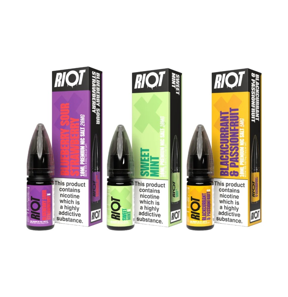 20mg RIOT X 10ml Nic Salts by Riot Squad (50VG/50PG)