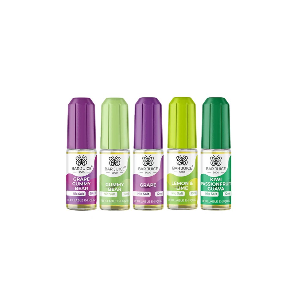15mg Bar Juice 5000 Nic Salts 10ml (40VG/60PG)