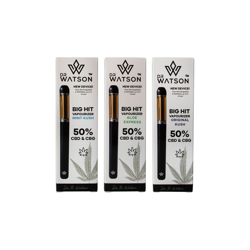 Buy Dr Watson Big Hit 500mg Full Spectrum CBD & CBG Vapourizer Pen | Express Highs UK