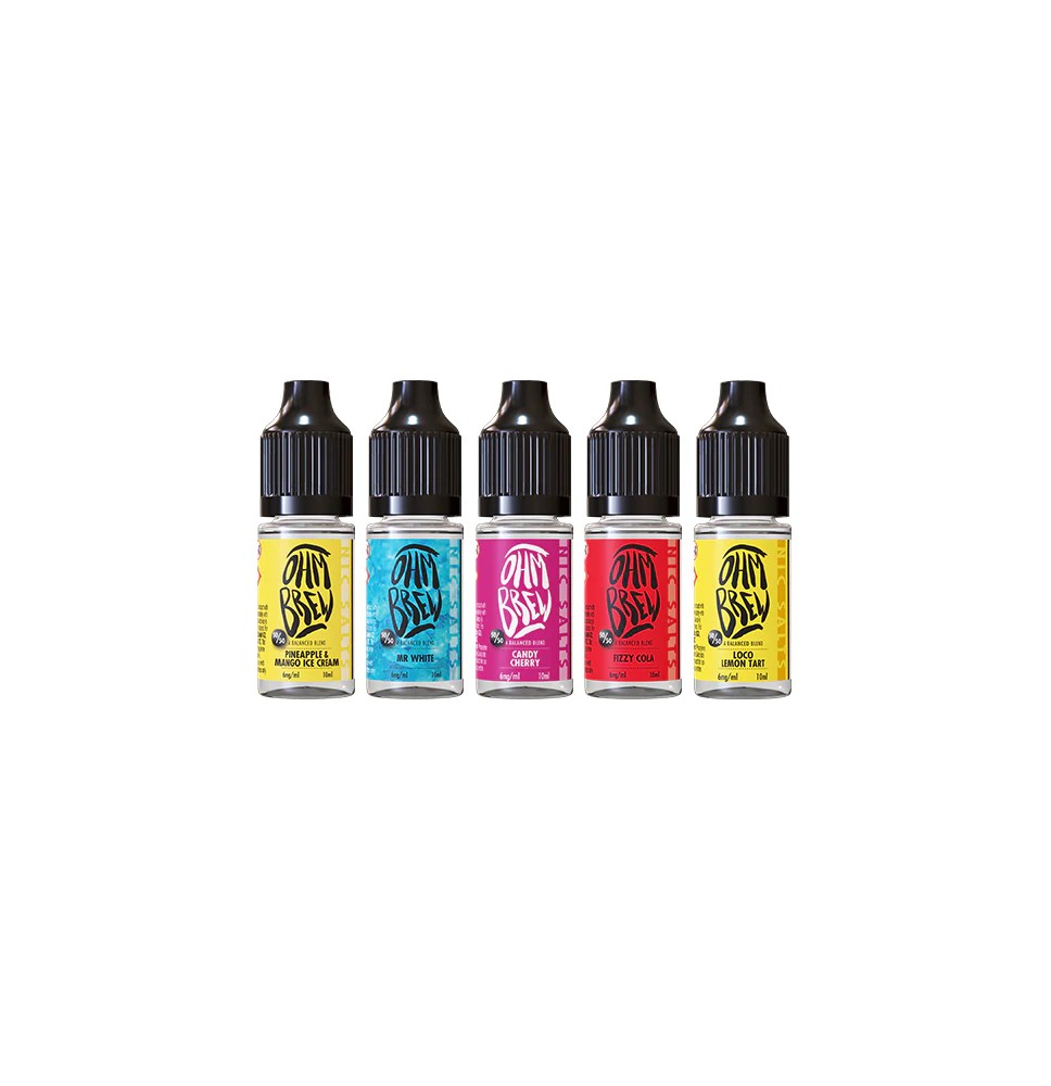 6mg Ohm Brew Balanced Blend 10ml Nic Salts (50VG/50PG)