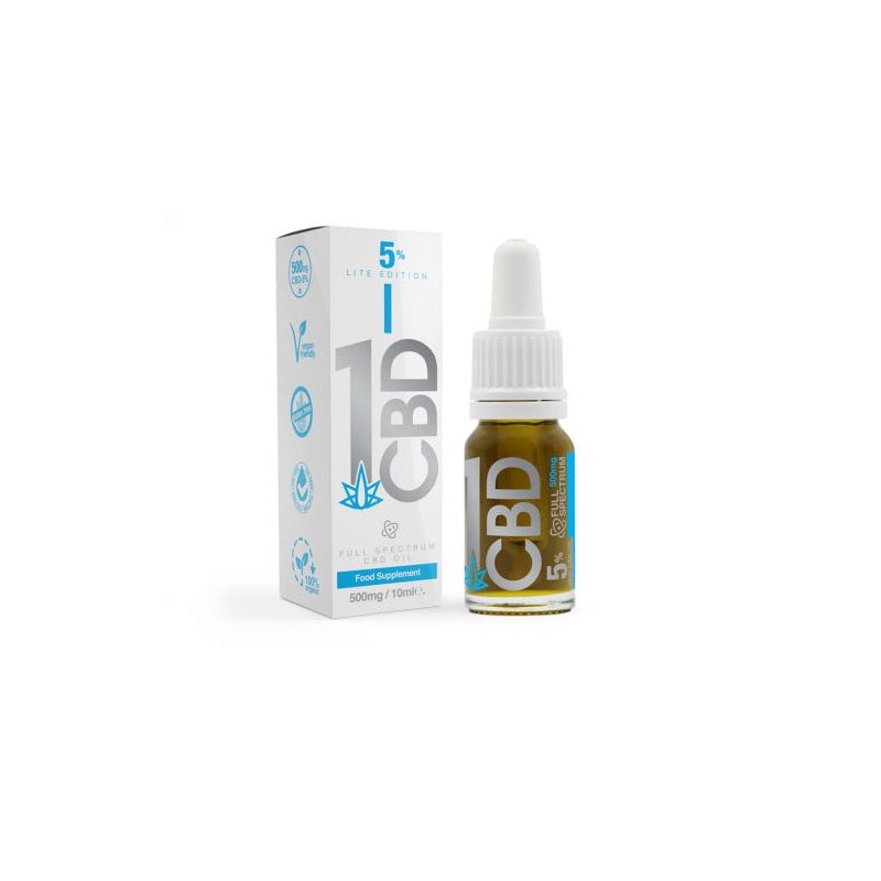 Buy 1CBD 5% Pure Hemp 500mg CBD Oil Lite Edition 10ml | Express Highs UK