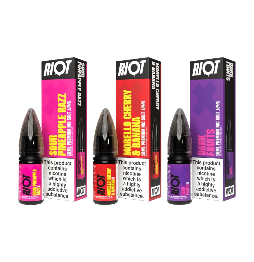 10mg RIOT X 10ml Nic Salts by Riot Squad (50VG/50PG)