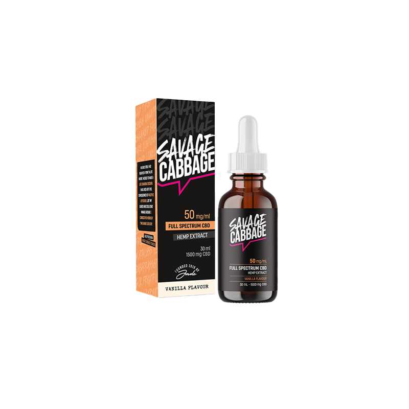 Buy Savage Cabbage 1500mg CBD Oil Vanilla 30ml | Express Highs UK