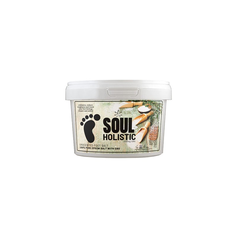 Buy Soul Holistic 100mg CBD Pure Epsom Salt Unscented Foot Salt - 500g | Express Highs UK