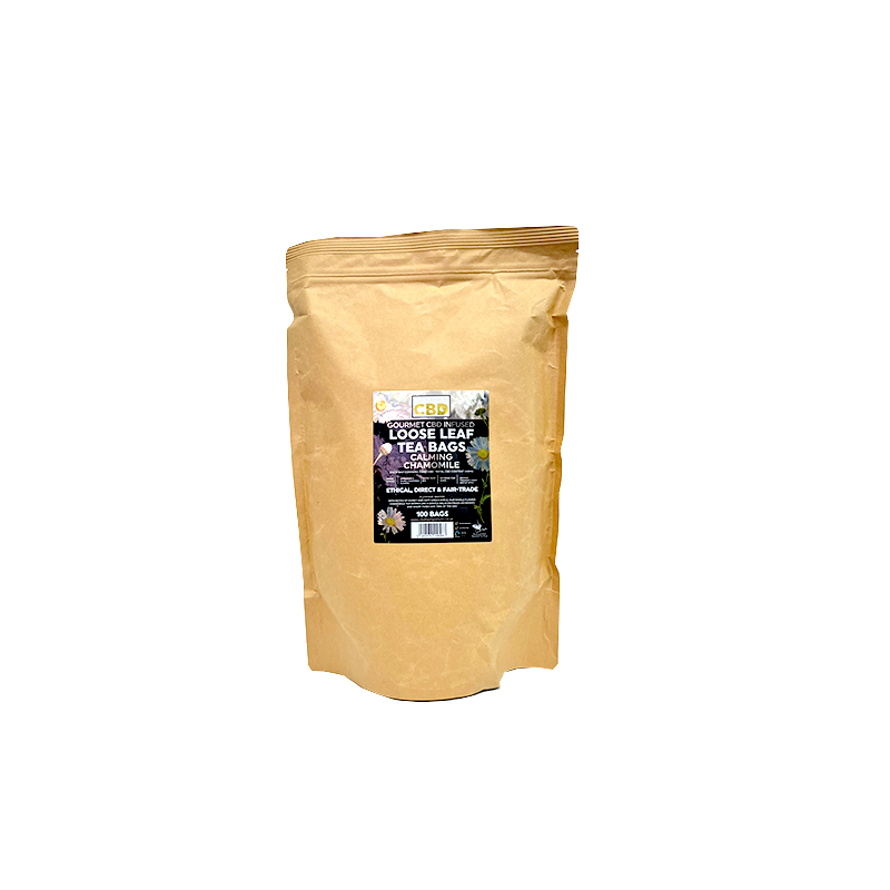 Buy Equilibrium CBD 340mg Tea Chamomile Catering Pack - 100 Biodegradable Pyramid Tea Bags | Express Highs UK
