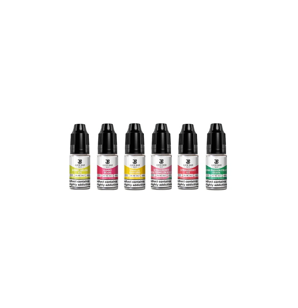 20mg Juice Bar Salts 10ml Nic Salts - Pack Of 5 (50VG/50PG)