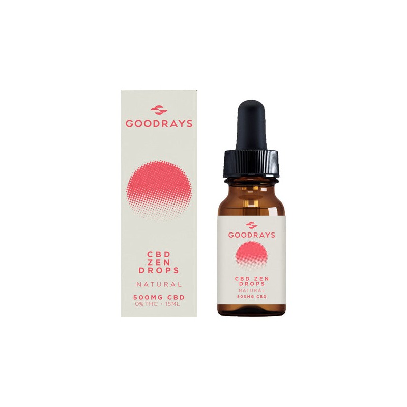 Buy Goodrays 500mg CBD Natural Zen Drops - 15ml | Express Highs UK