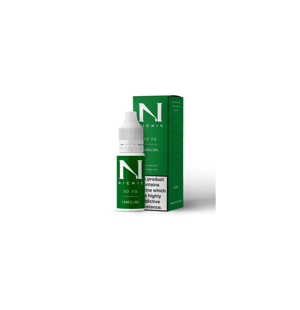 18mg Nic Nic Flavourless Nicotine Shot 10ml 50VG
