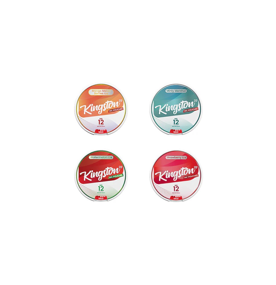 12mg Kingston Nicotine Pouches - 20 Pouches
