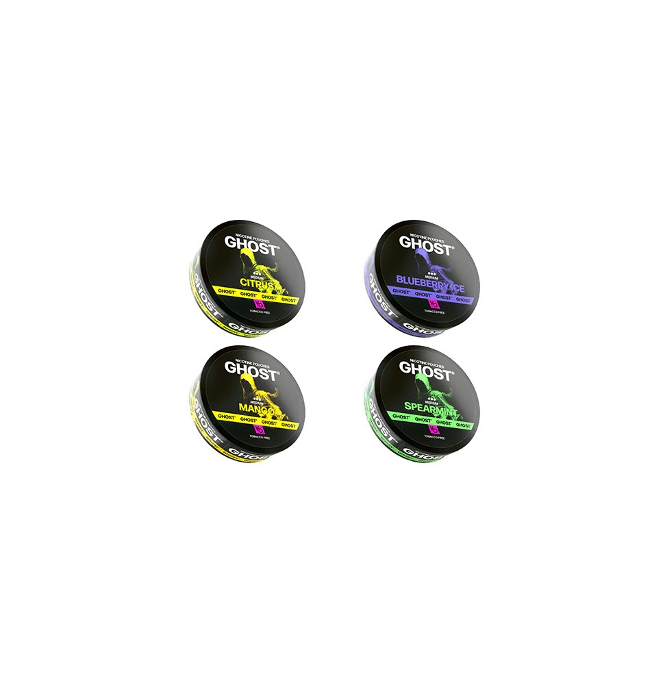 16mg Ghost Medium Nicotine Pouches - 20 Pouches