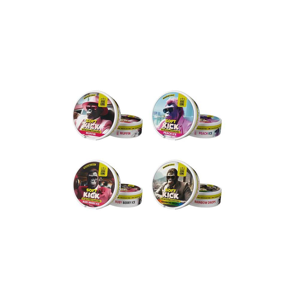 10mg Aroma King Soft Kick Nicotine Pouches - 25 Pouches