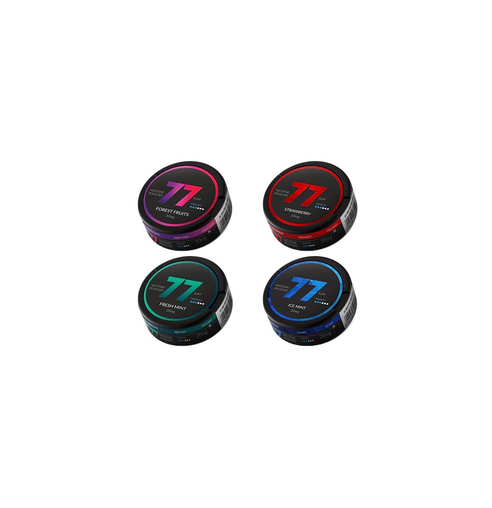 20mg 77 Slim Medium Nicotine Pouches - 20 Pouches