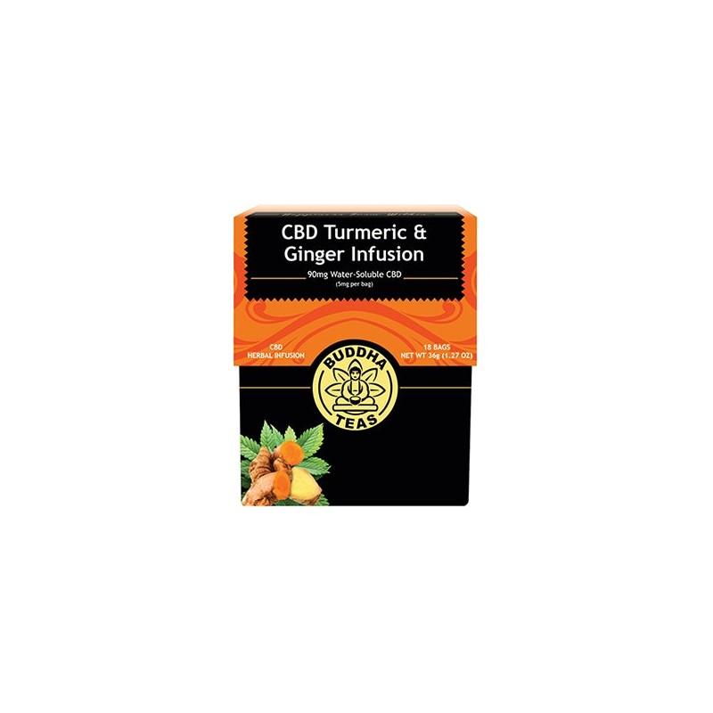 Buy Buddha Teas 5mg CBD Tea Bags - Turmeric & Ginger Infusion | Express Highs UK